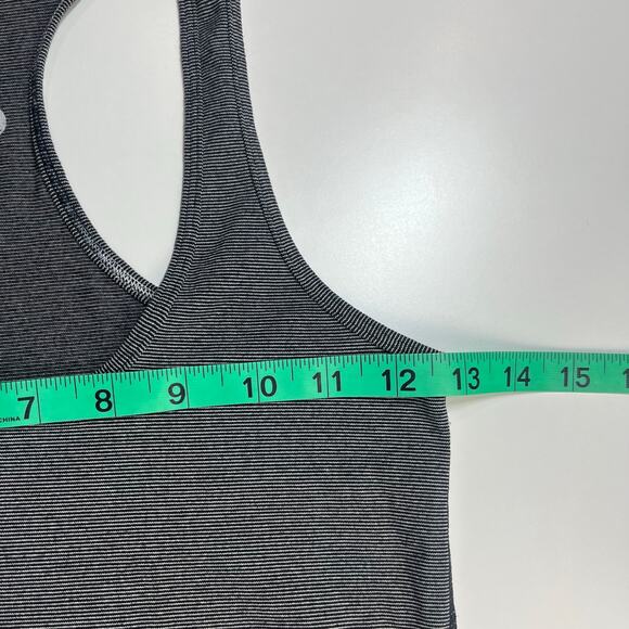 Lululemon Cool Racerback Tank Top Women’s Sz S/4 White Black Microstripe W1256S - Picture 9 of 12